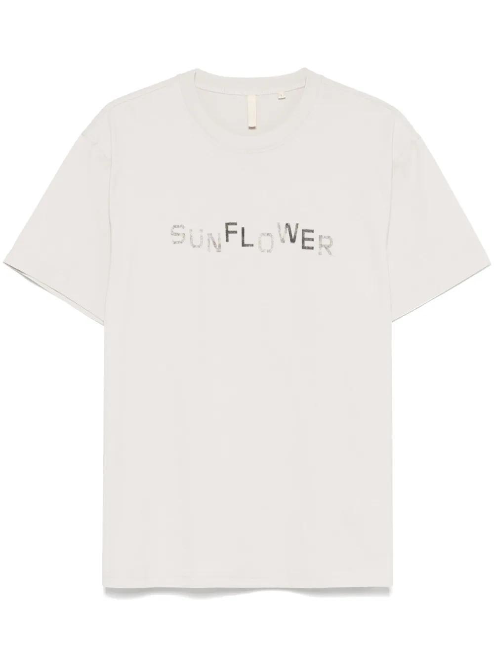 SUNFLOWER Easy Logo T-shirt In Light Grey Product Image