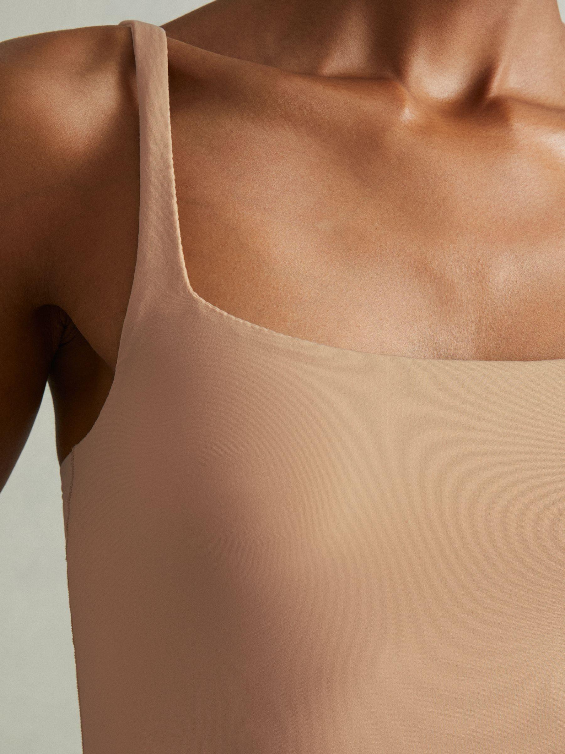 Seamless Square Neck Thong Bodysuit in Neutral Product Image