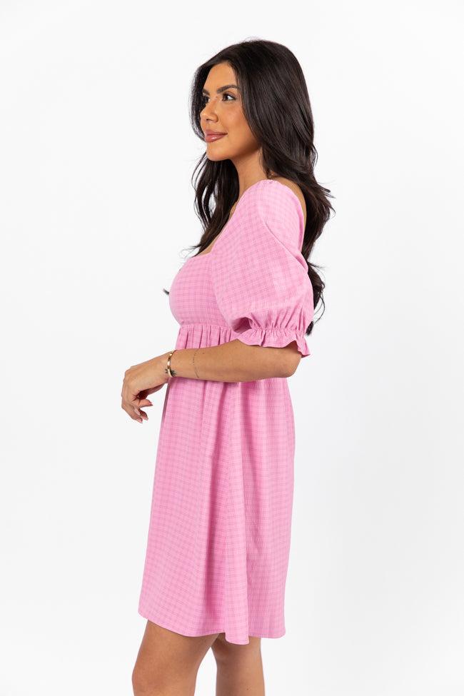 All My Days Pink Square Neck Printed Mini Dress FINAL SALE Product Image