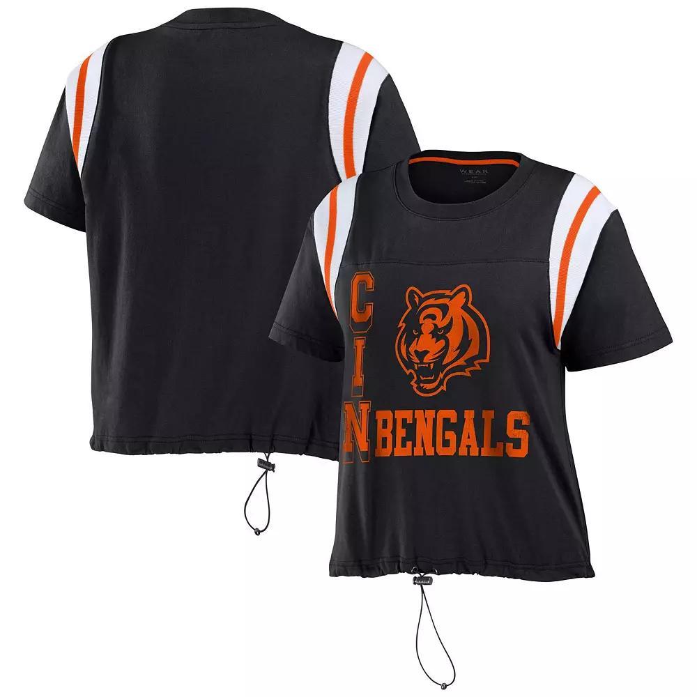 Womens WEAR by Erin Andrews Cincinnati Bengals Cinched Colorblock T-Shirt Product Image