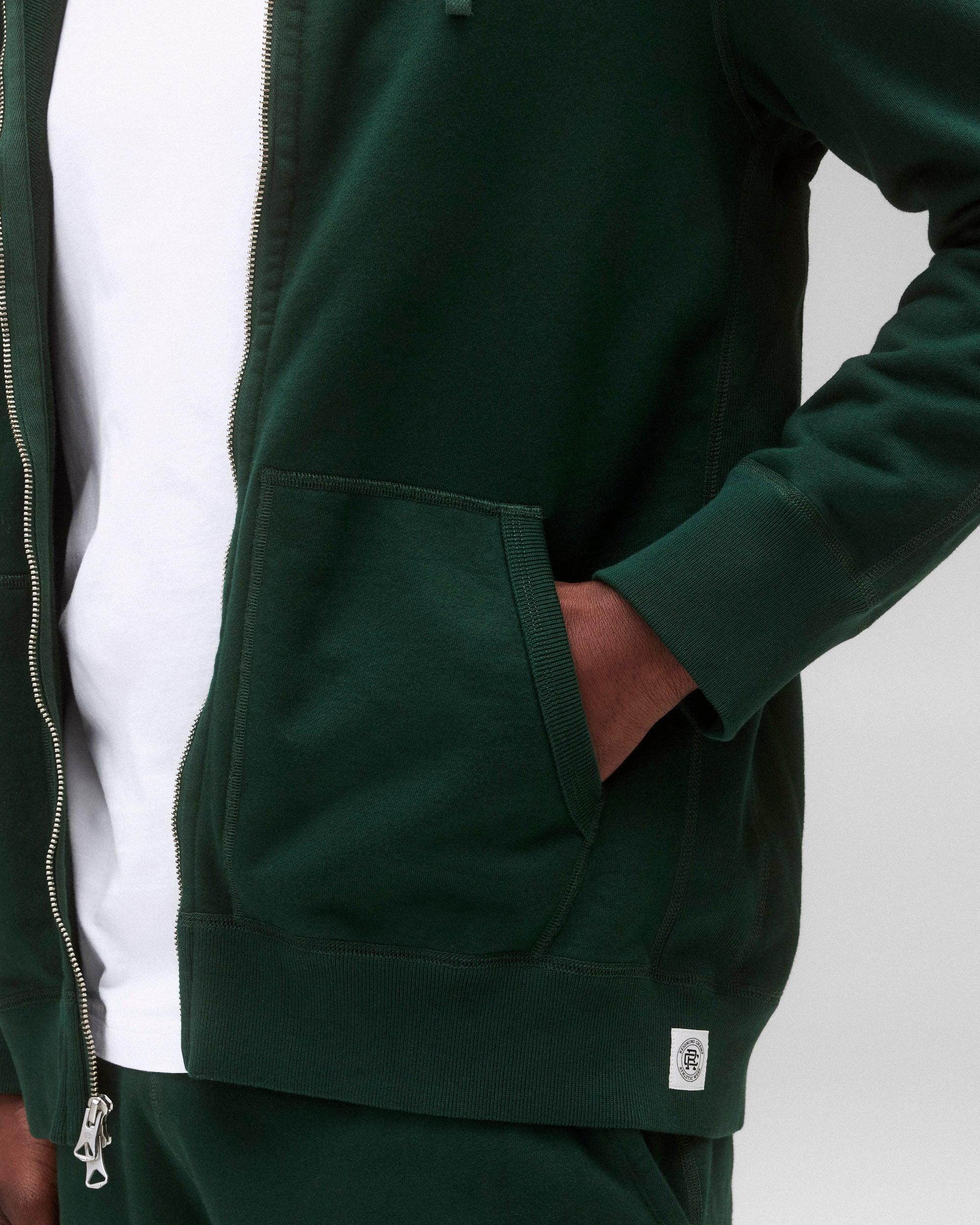 Midweight Terry Slim Zip Hoodie Male Product Image