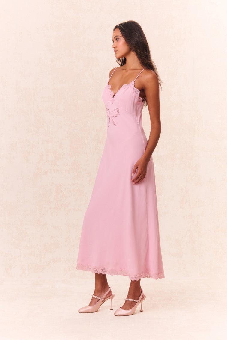 Manuela Bow Slip Maxi Dress Product Image