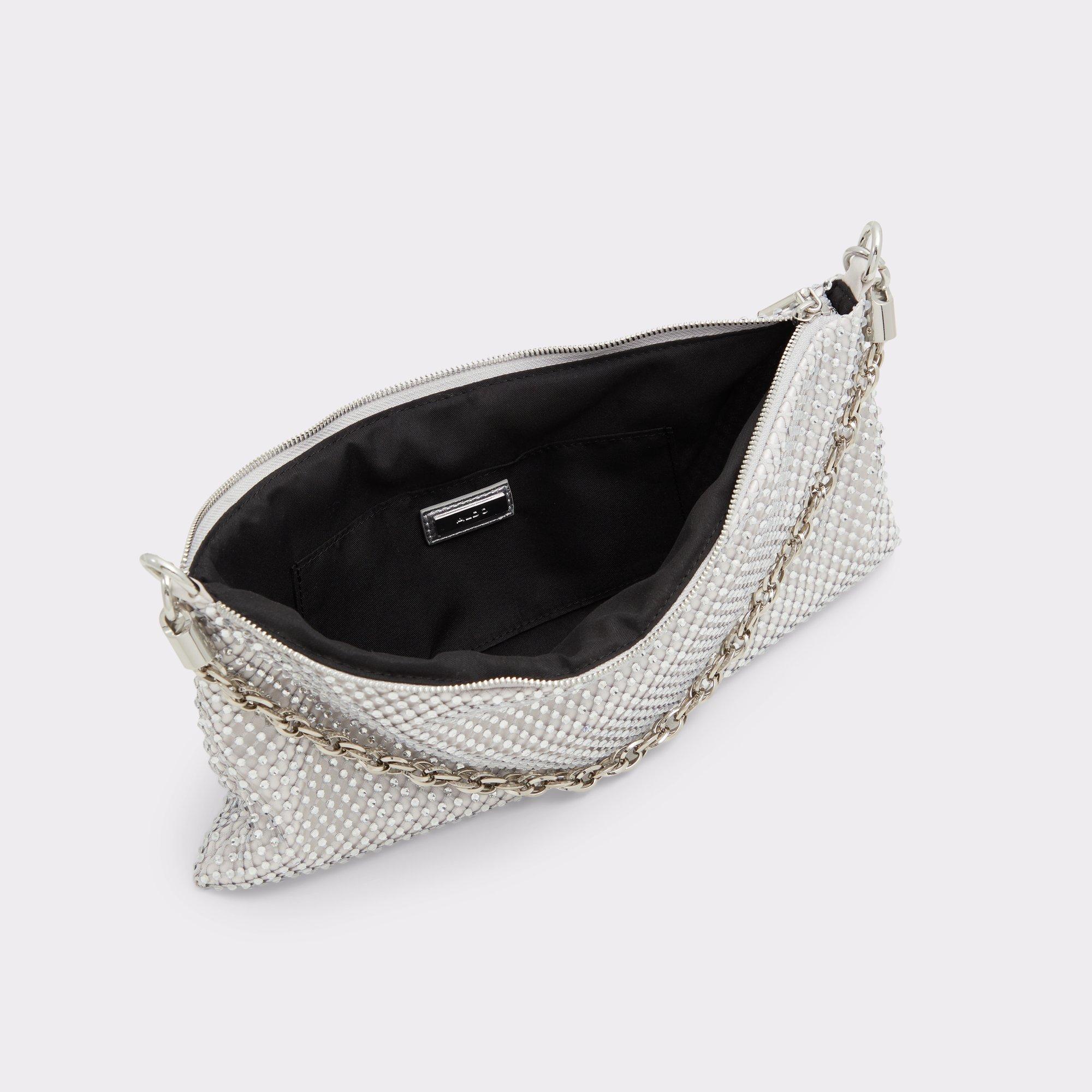 ALDO Darlingsidex - Women's Shoulder Bag Handbag - Silver/Clear Product Image