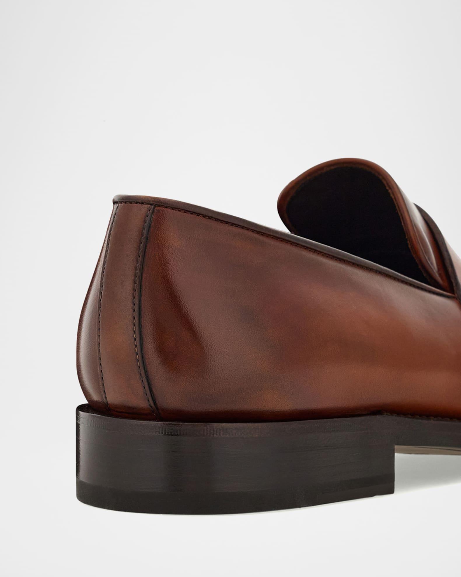 Men's Brandy Tramezza Leather Penny Loafers Product Image