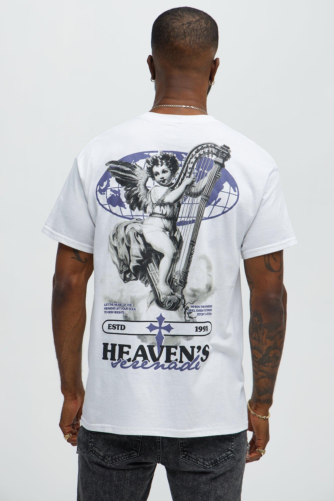 Heaven's Serenade Short Sleeve Tee - White Male Product Image