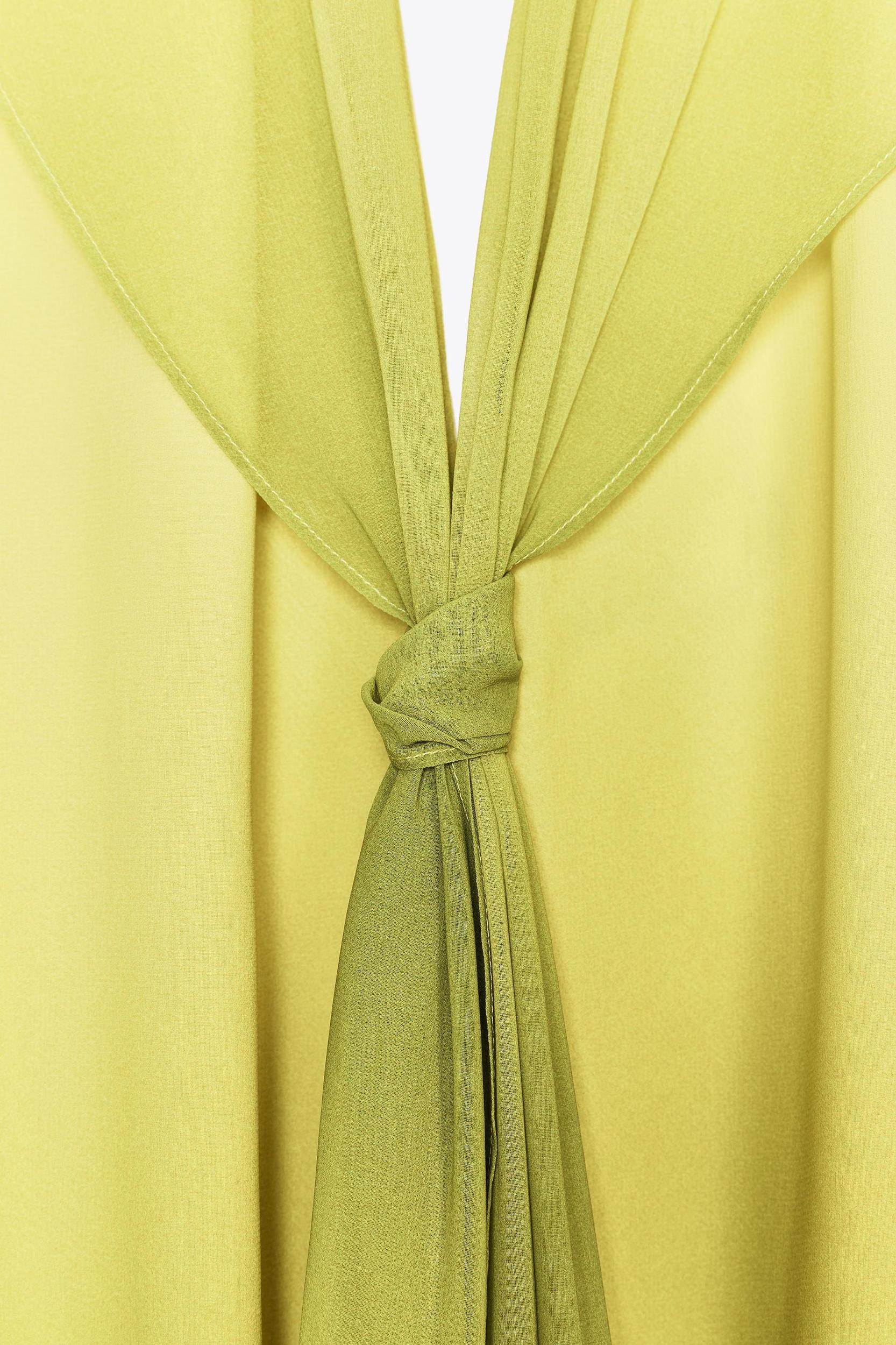 PRINTED KNOT LONG DRESS Product Image