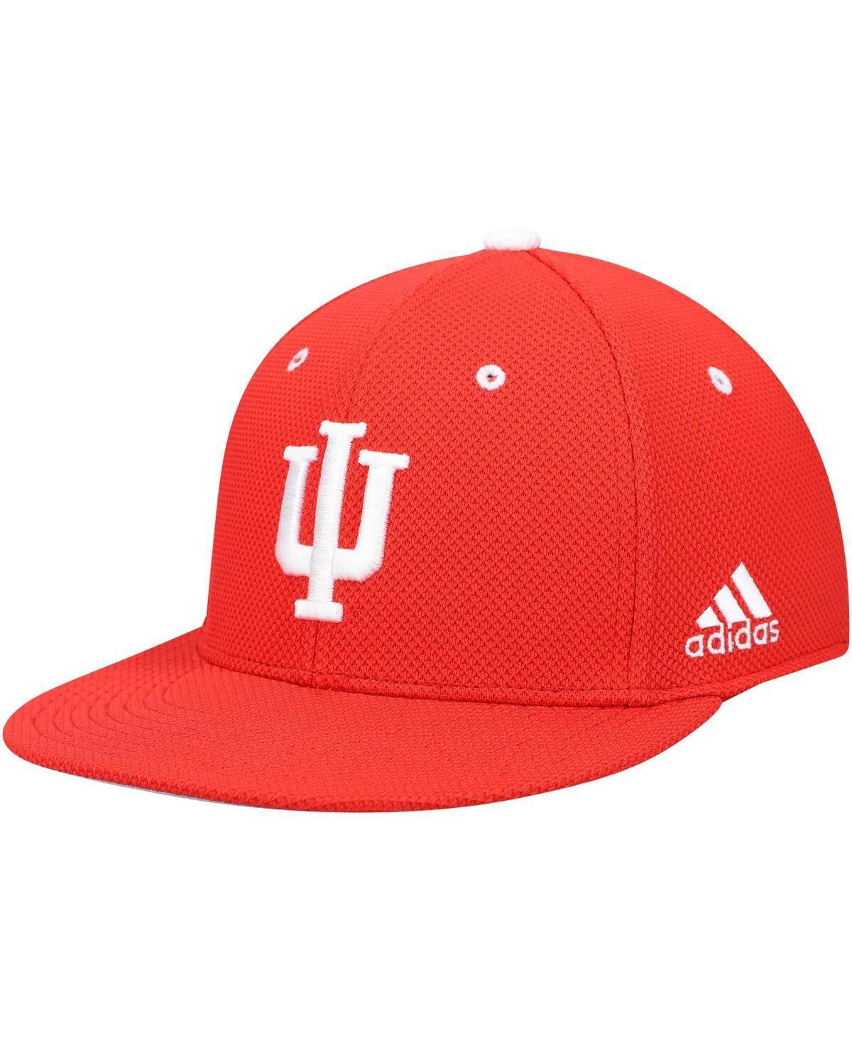 Men's adidas Crimson Indiana Hoosiers On-Field Baseball Fitted Hat, Size: 7, Red Product Image