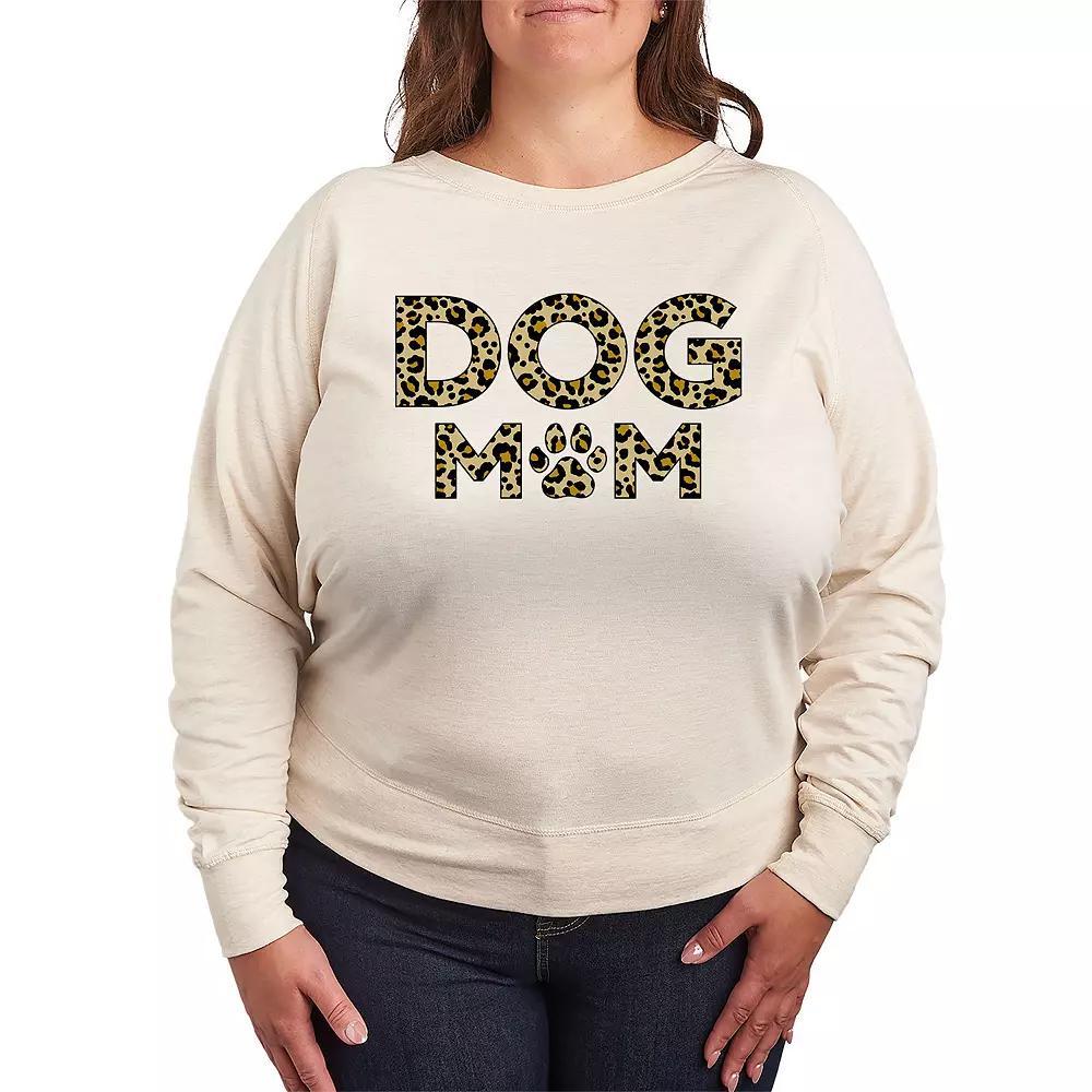 Plus Size Wicked Logo French Terry Long Sleeve Tee, Womens Grey Green Product Image