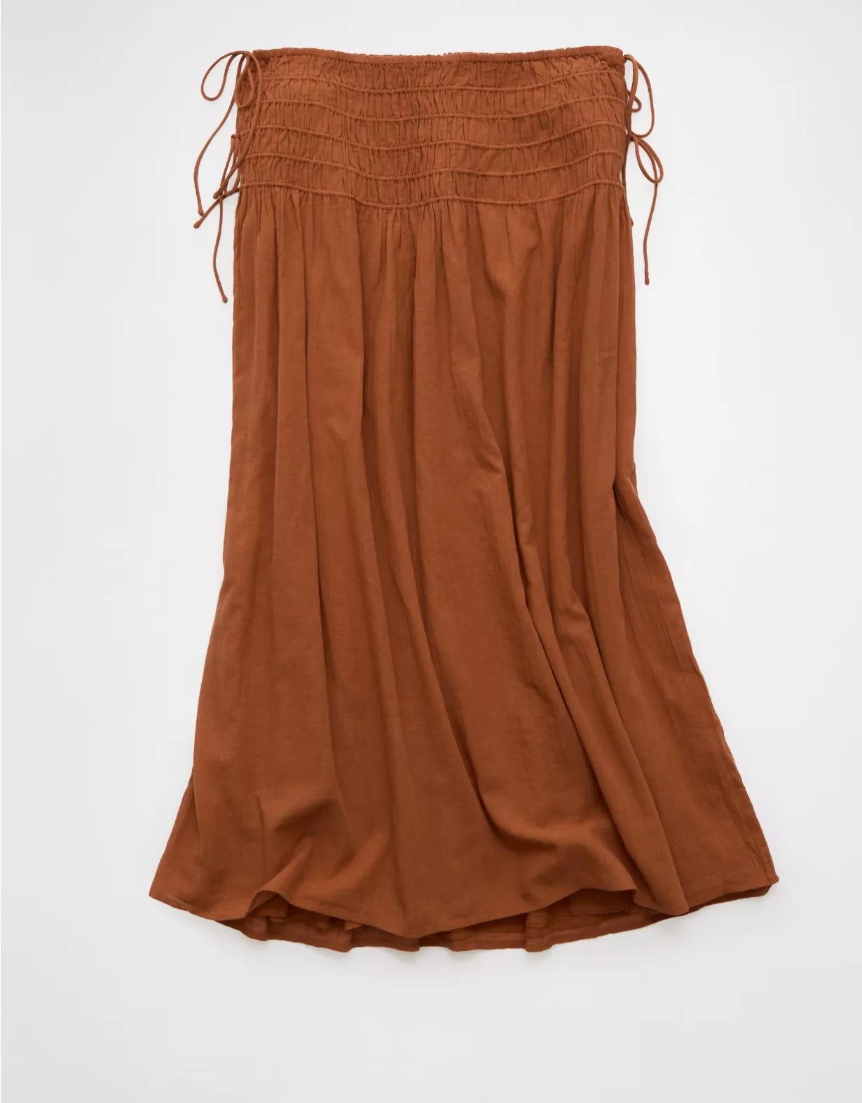 AE High-Waisted Tie Side Maxi Skirt Product Image