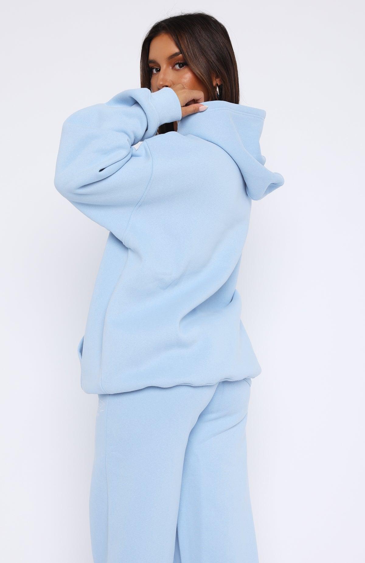 Missed Flights Oversized Hoodie Soft Blue Product Image