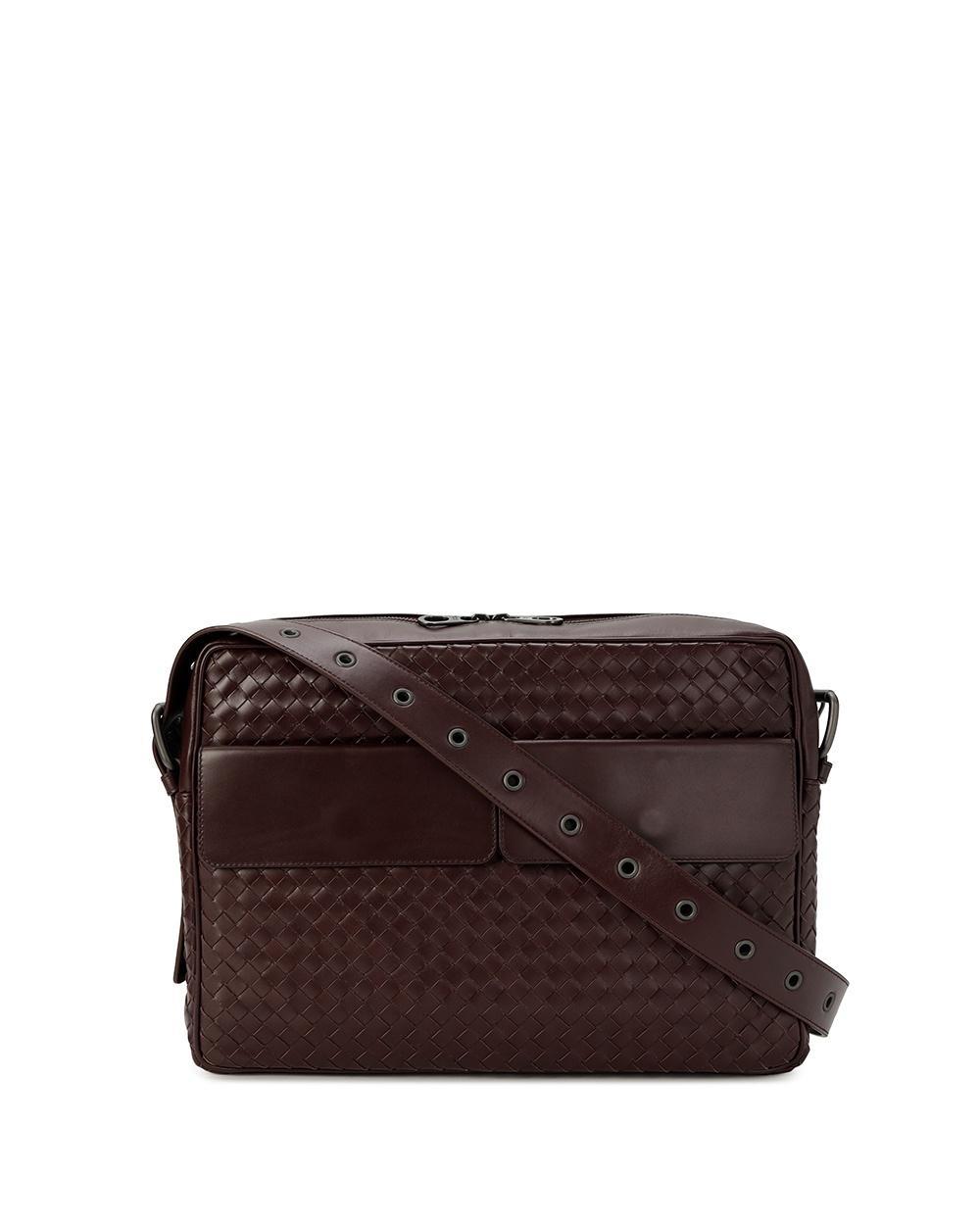 BOTTEGA VENETA Woven Shoulder Bag In Red Product Image