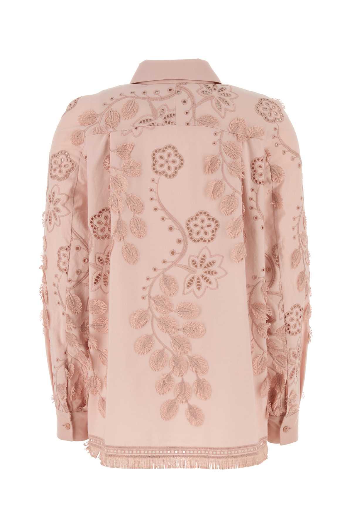 ALBERTA FERRETTI Pink Poplin Shirt In Rosa Product Image