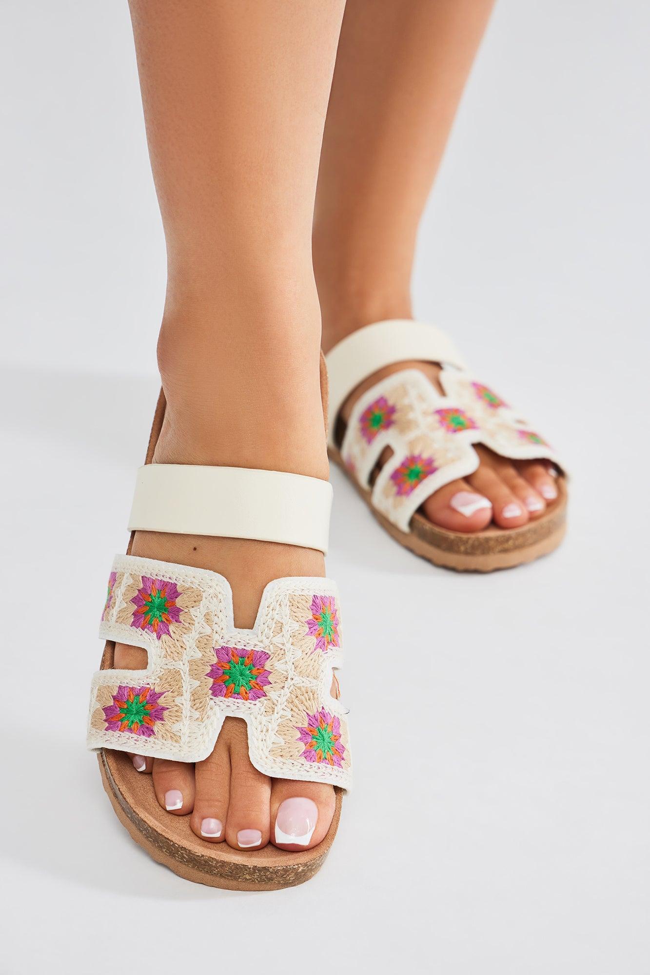 Wavy Days Sandals - Ivory Product Image