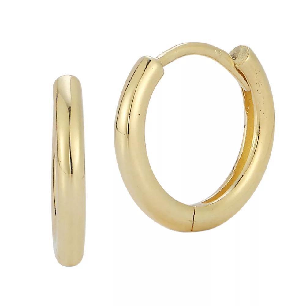 LUMINOR GOLD 14k Gold Huggie Hoop Earrings, Women's, Yellow Product Image
