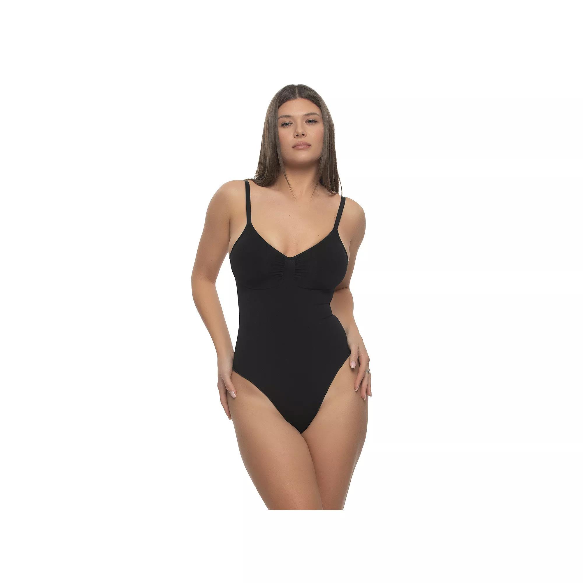 Jezebel Bodycon Thong Bodysuit 390212, Women's, Size: XL, Black Product Image