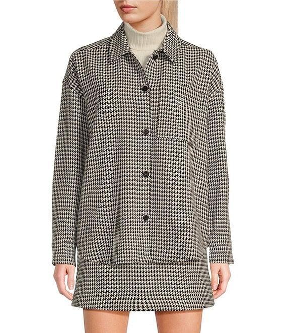 Copper Key Lurex Houndstooth Shacket Product Image