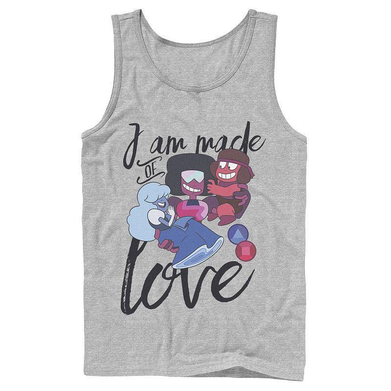 Men's Cartoon Network Steven Universe I Am Made Of Love Tank Top, Size: XL, Grey Product Image
