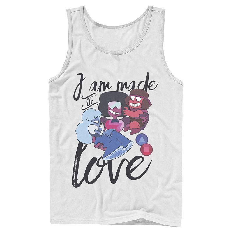Men's Cartoon Network Steven Universe I Am Made Of Love Tank Top, Size: XL, Grey Product Image