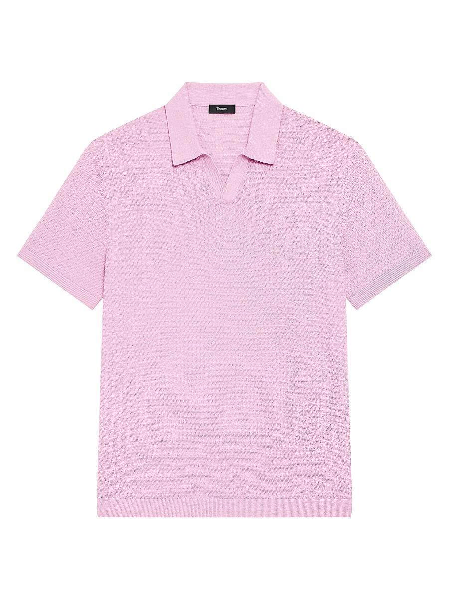 Mens Brenan Linen-Blend Polo Shirt Product Image