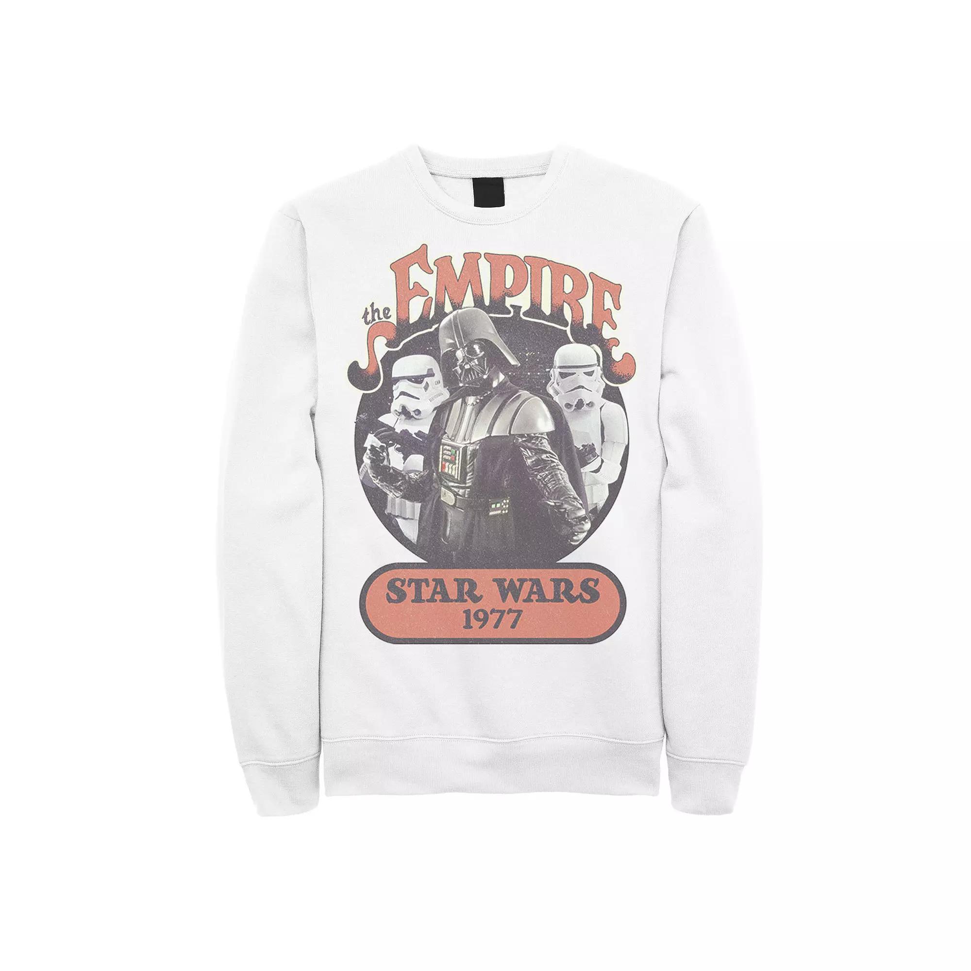 Men's Star Wars Darth Vader Stormtroopers Vintage 1977 Empire Sweatshirt, Size: XL, White Product Image