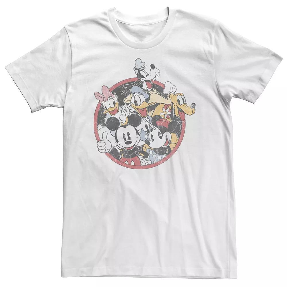 Big & Tall Disney Mickey & Friends Classic Group Shot Tee, Men's, Size: 5XL, White Product Image