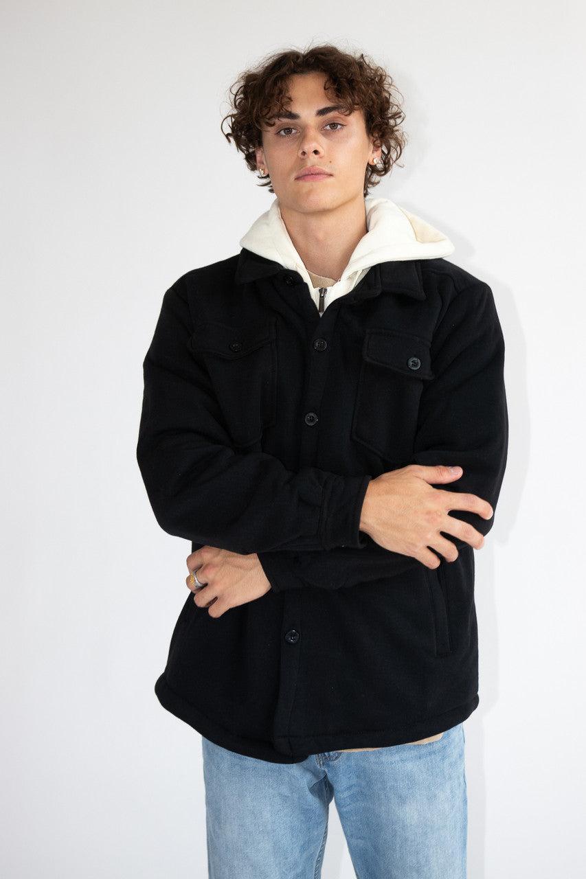 Double Layer Quilted Lining Hoodie Jacket Product Image
