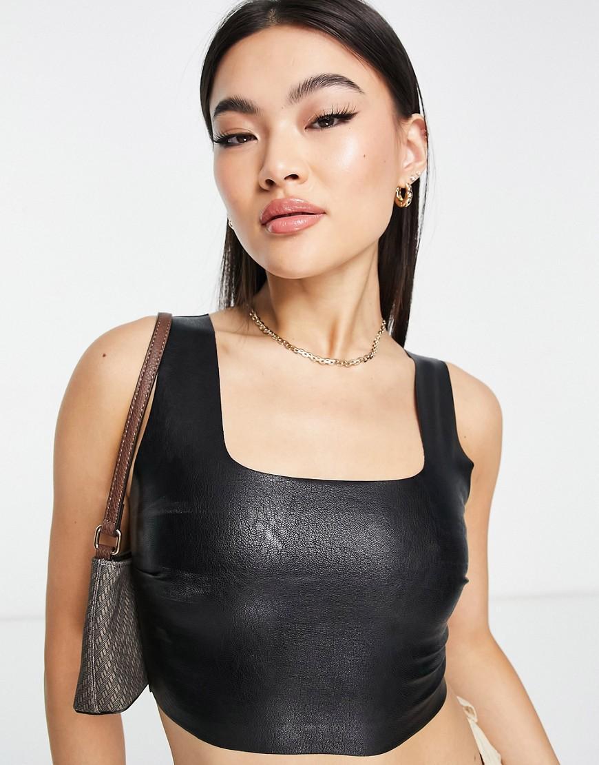 Commando Faux Leather Crop Top Product Image