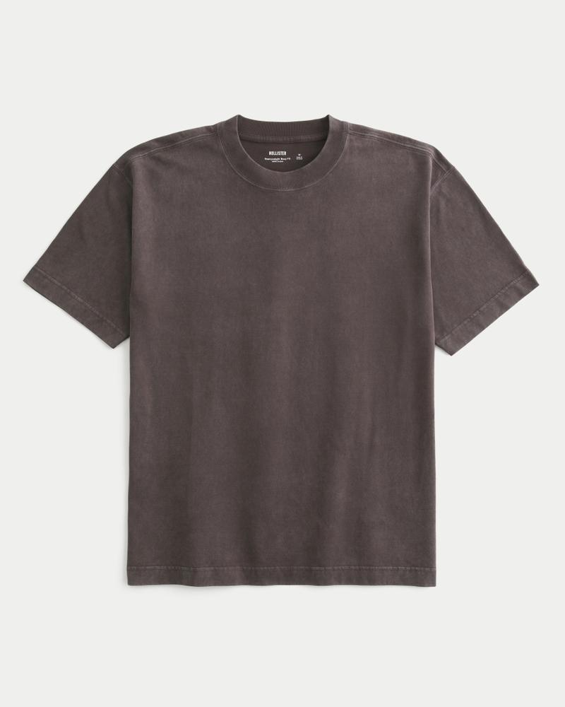 Boxy Heavyweight Washed Crew T-Shirt Product Image