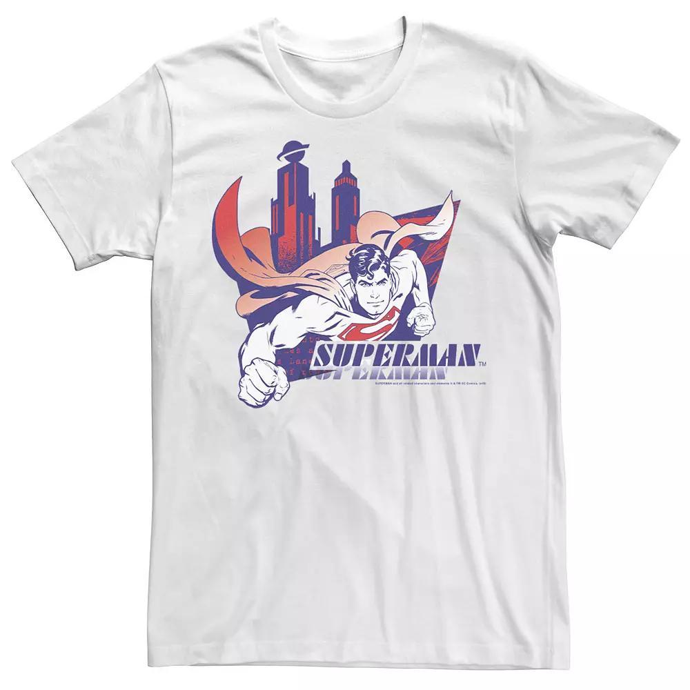 Men's DC Comics Superman Red Blue Portrait Graphic Tee, Size: XXL, White Product Image