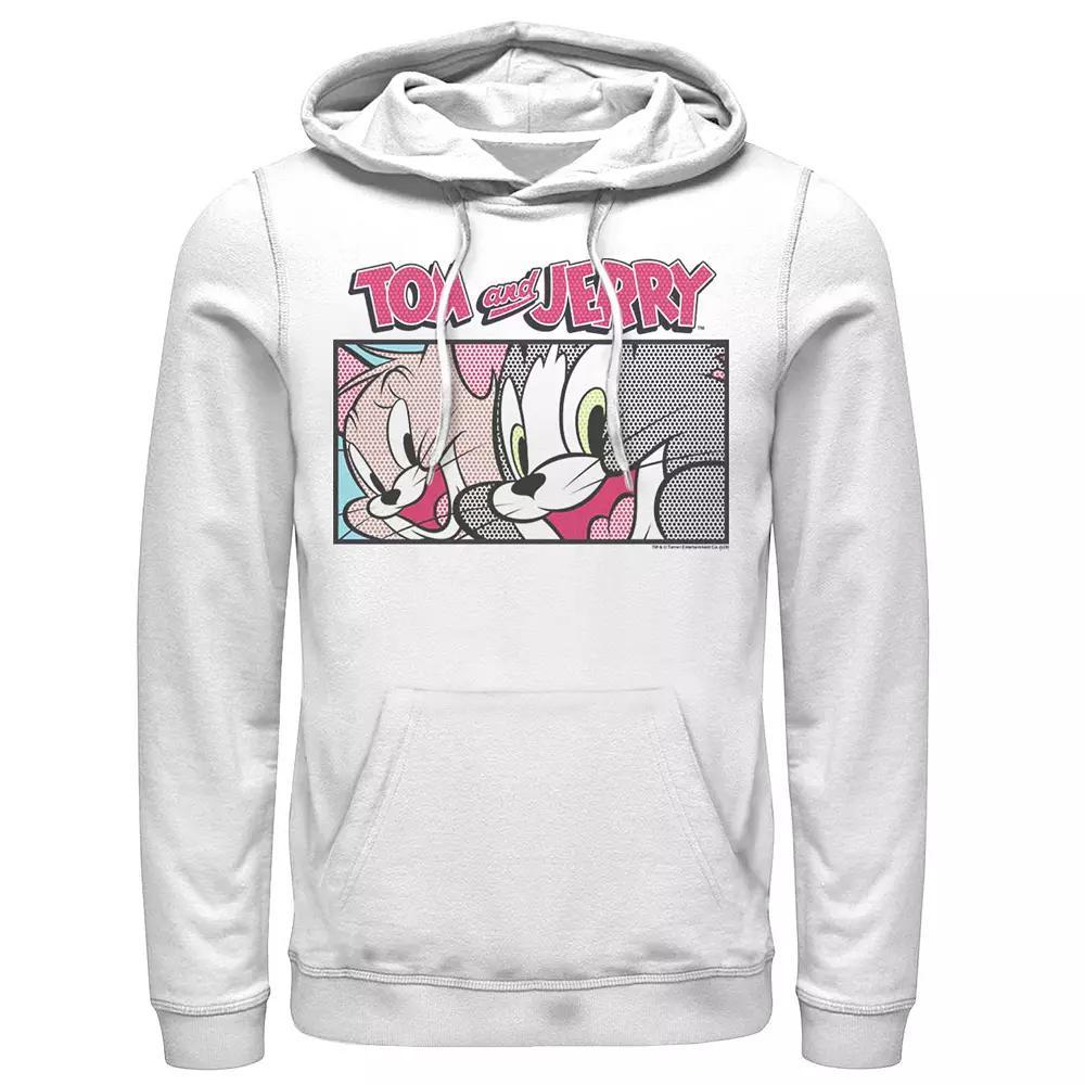 Mens Tom And Jerry Comic Panel Hoodie, Men's, Size: Medium, White Product Image
