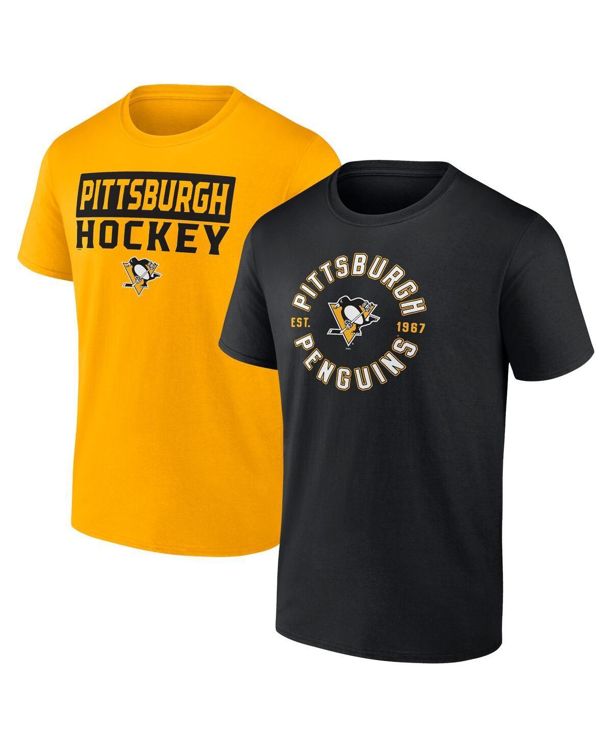 Men's Fanatics Branded Pittsburgh Penguins Serve T-Shirt Combo Pack, Size: Medium, Black Product Image