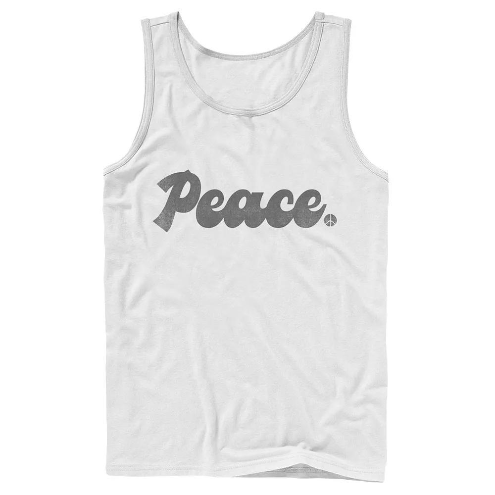 Men's Fifth Sun Peace Retro Tank Top, Size: Large, White Product Image