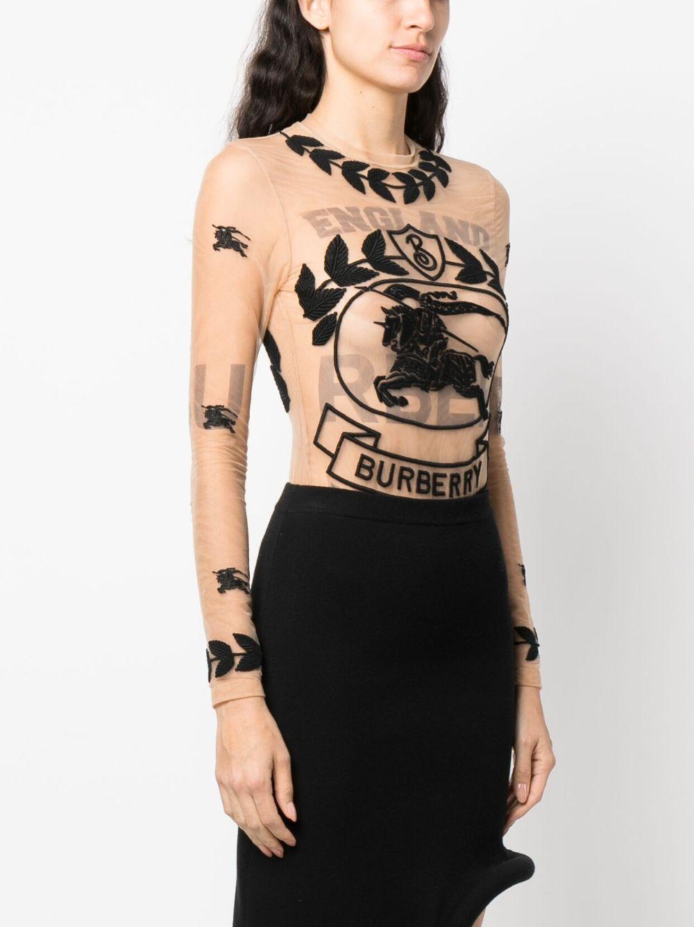 EKD embroidered stretch tulle bodysuit Product Image