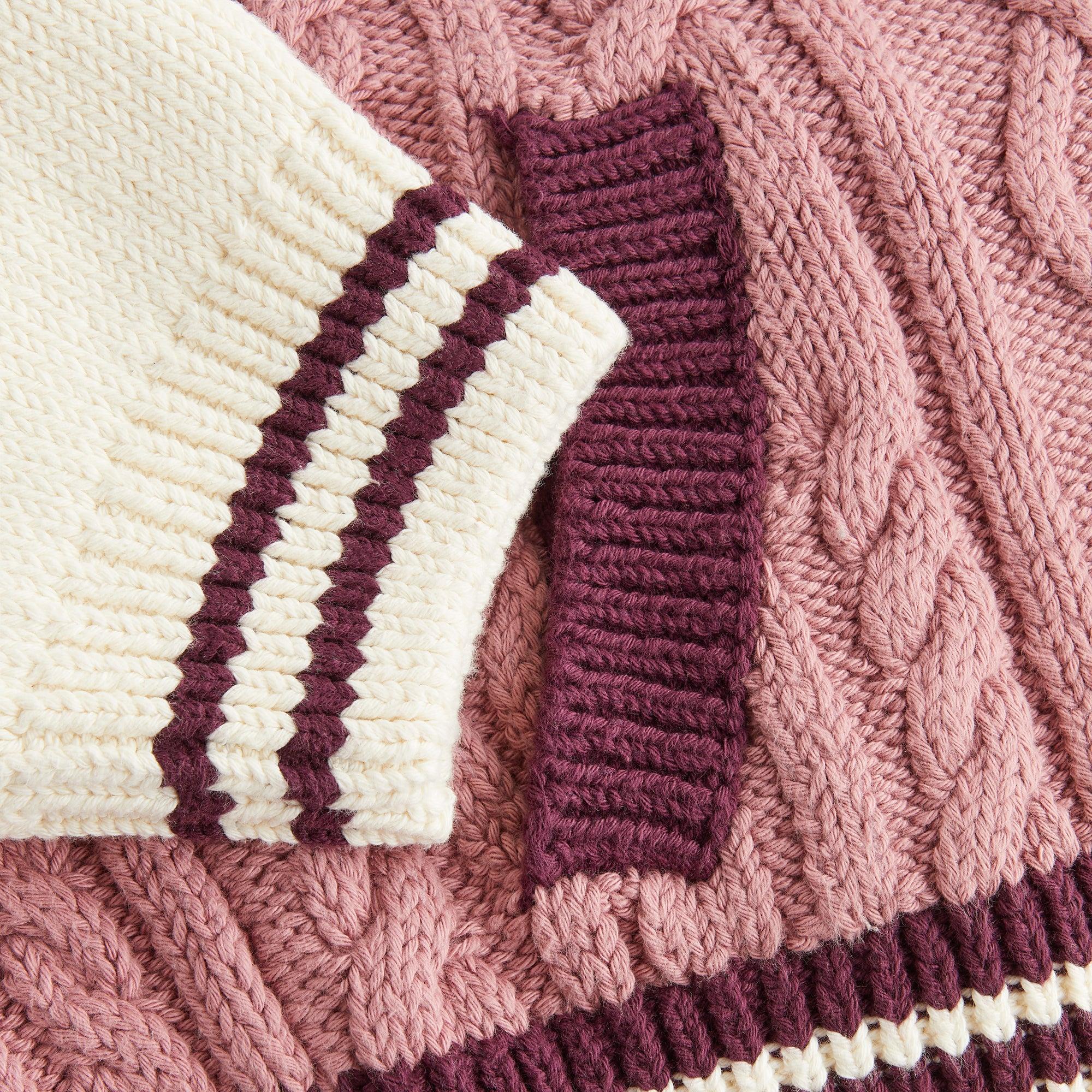Kith Women Wyler Blocked Full Zip Sweater - Pink Opal Female Product Image