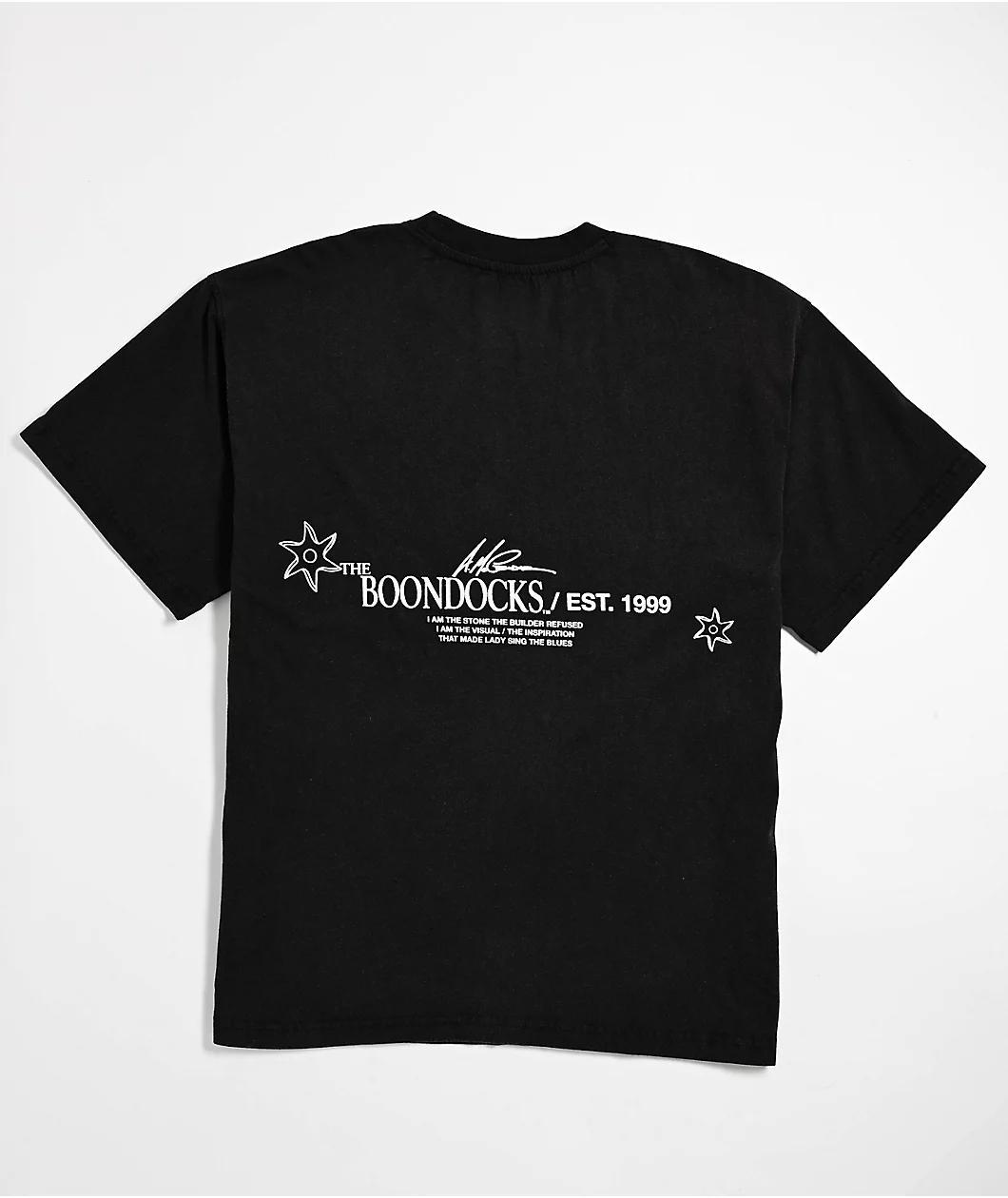 The Boondocks Huey Freeman Black Wash T-Shirt Product Image
