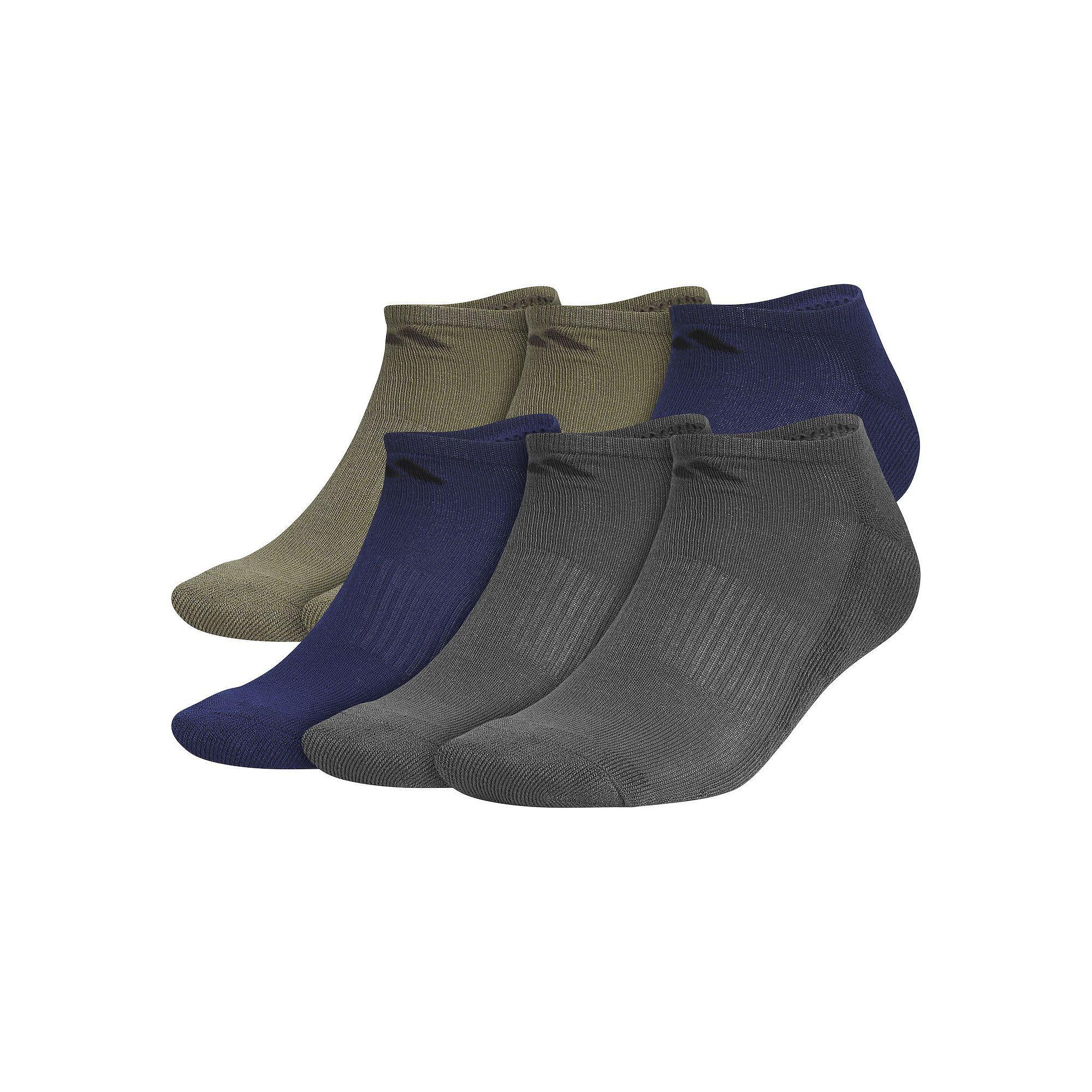 Men's adidas 6-pack Athletic Cushioned No-Show Socks, Size: 8-12, Green Blue Grey Product Image