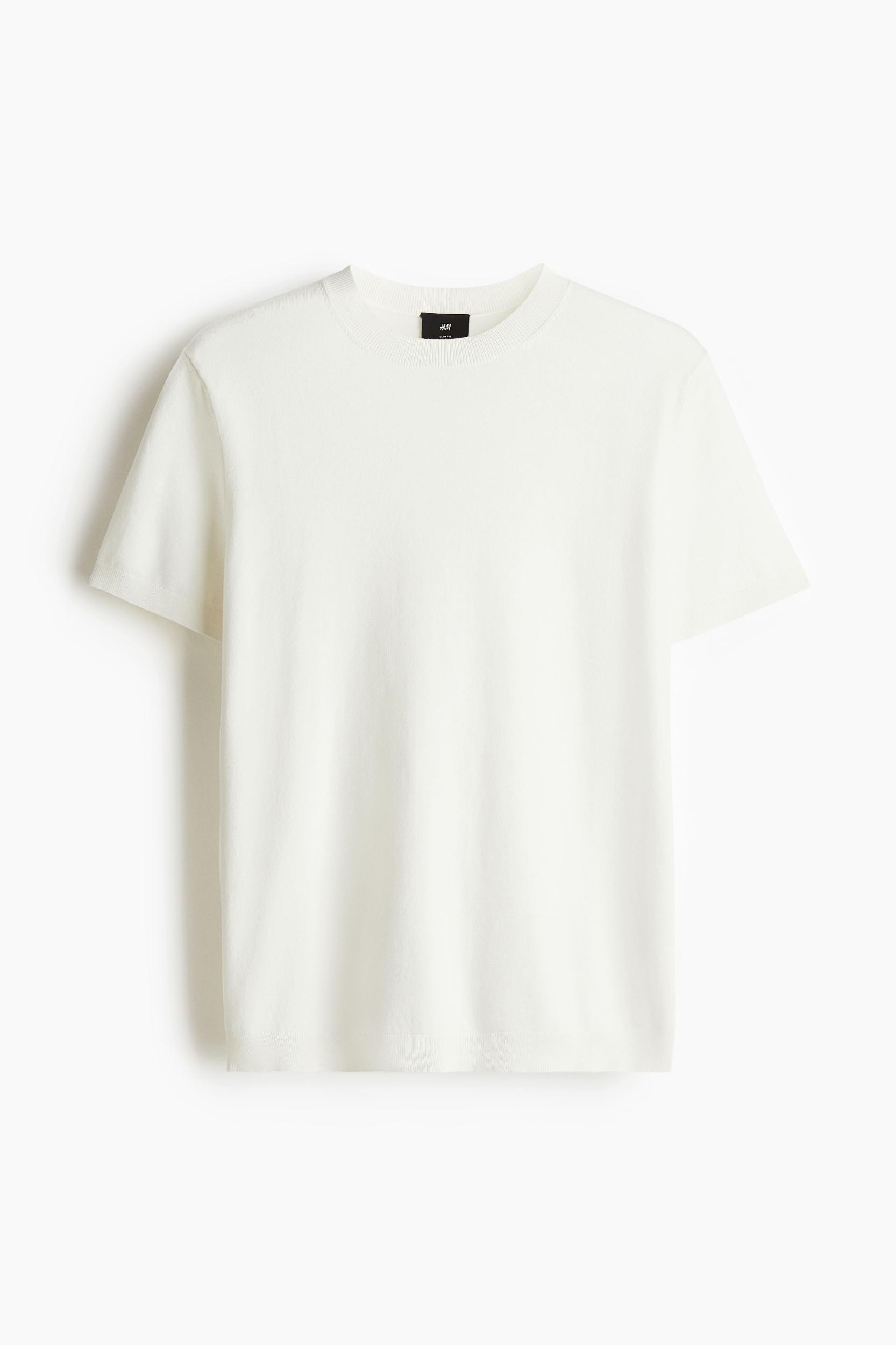 Slim-Fit Fine-Knit T-Shirt Product Image
