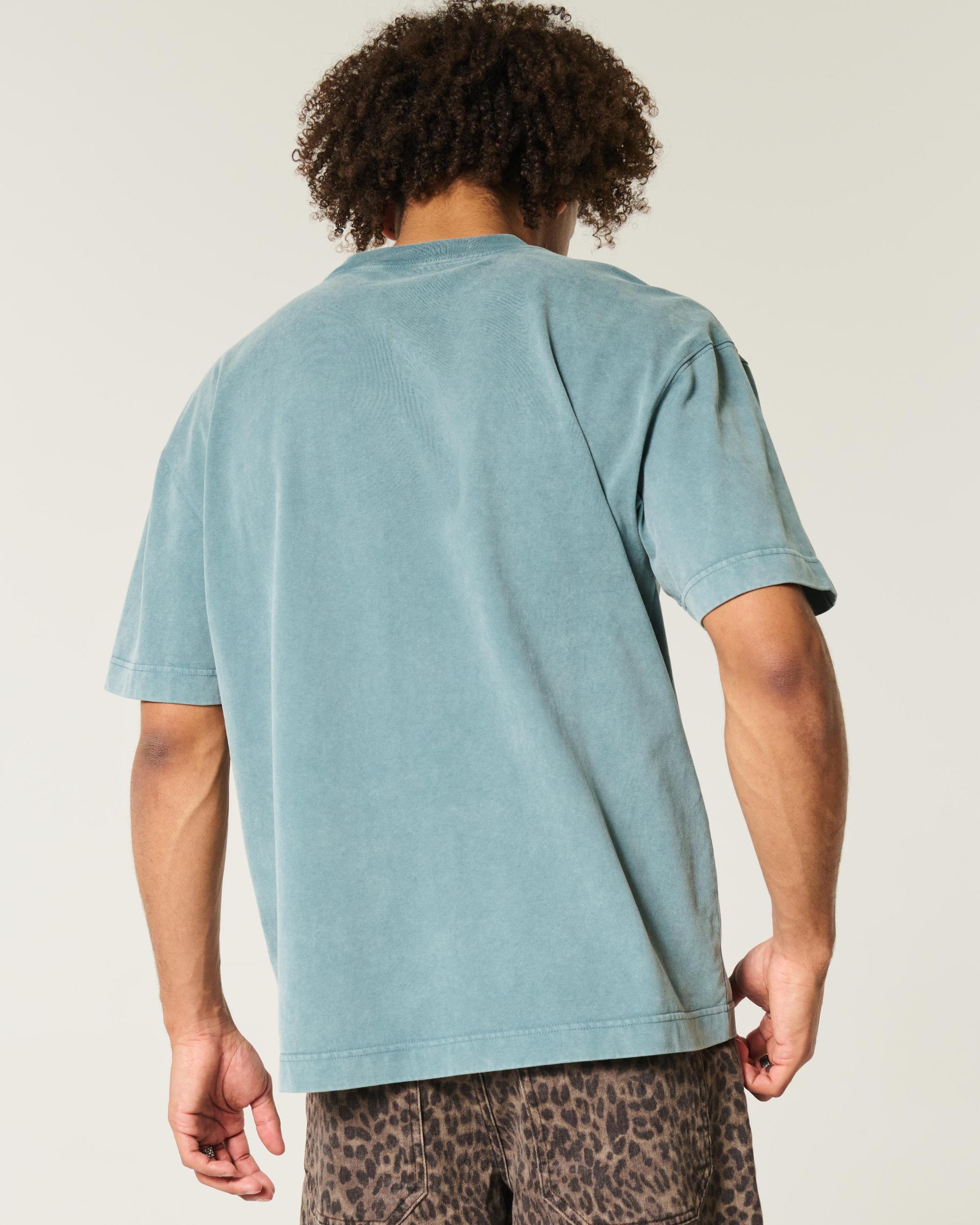 Boxy Heavyweight Washed Crew T-Shirt Product Image