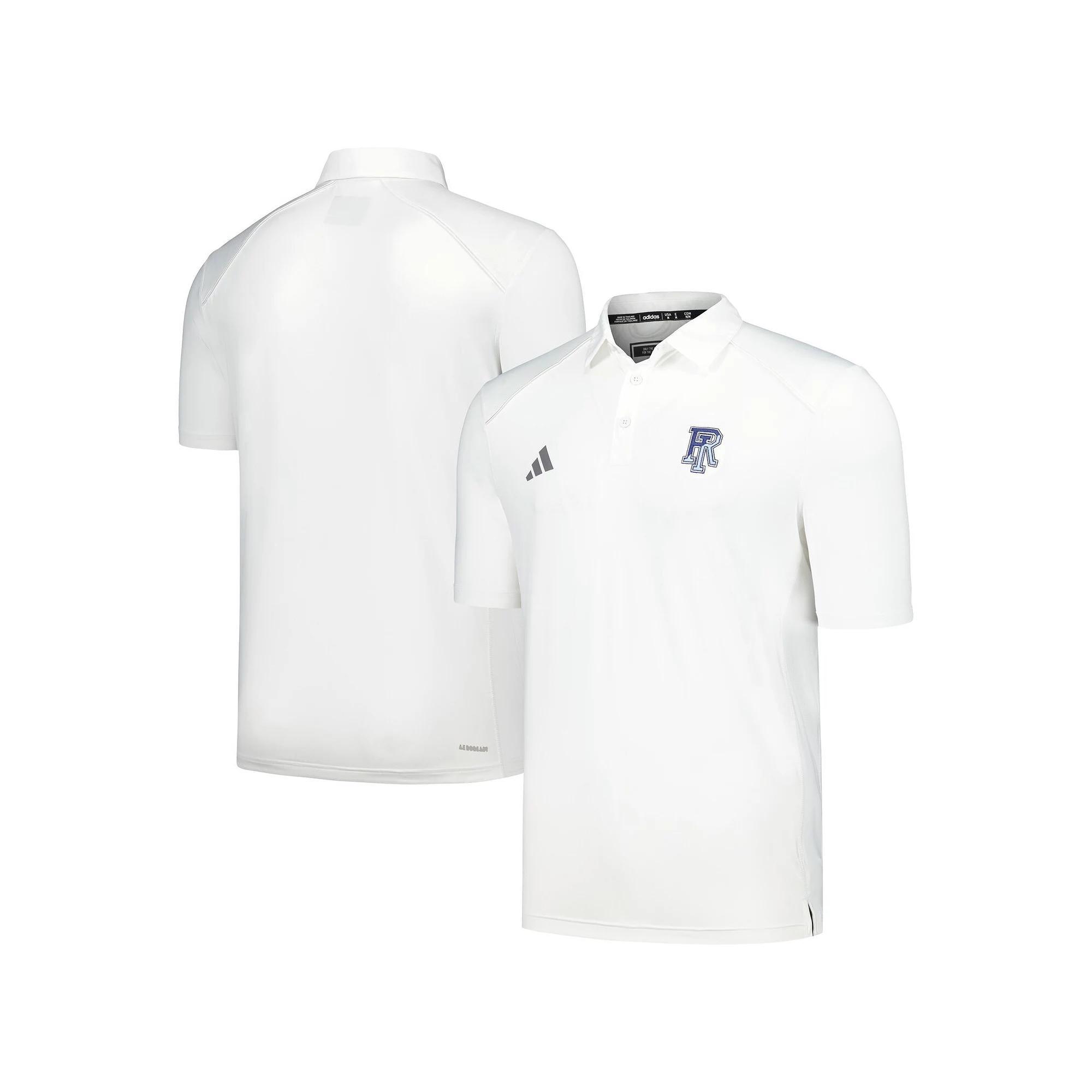 Mens adidas White Rhode Island Rams Classic AEROREADY Polo Product Image