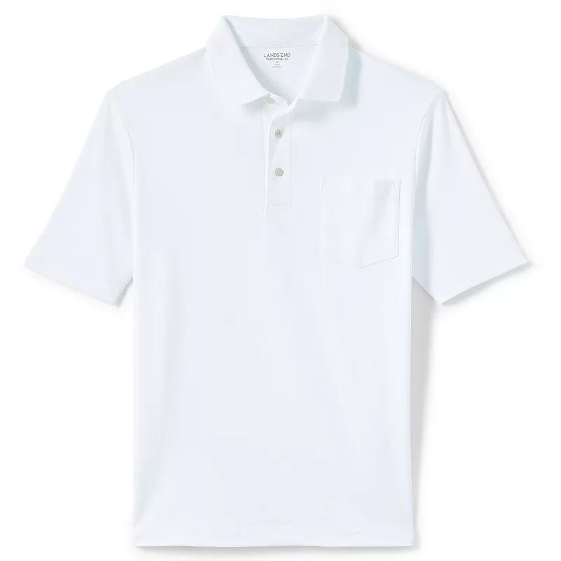 Big & Tall Lands' End Supima Polo, Men's, Size: 4XB, White Product Image