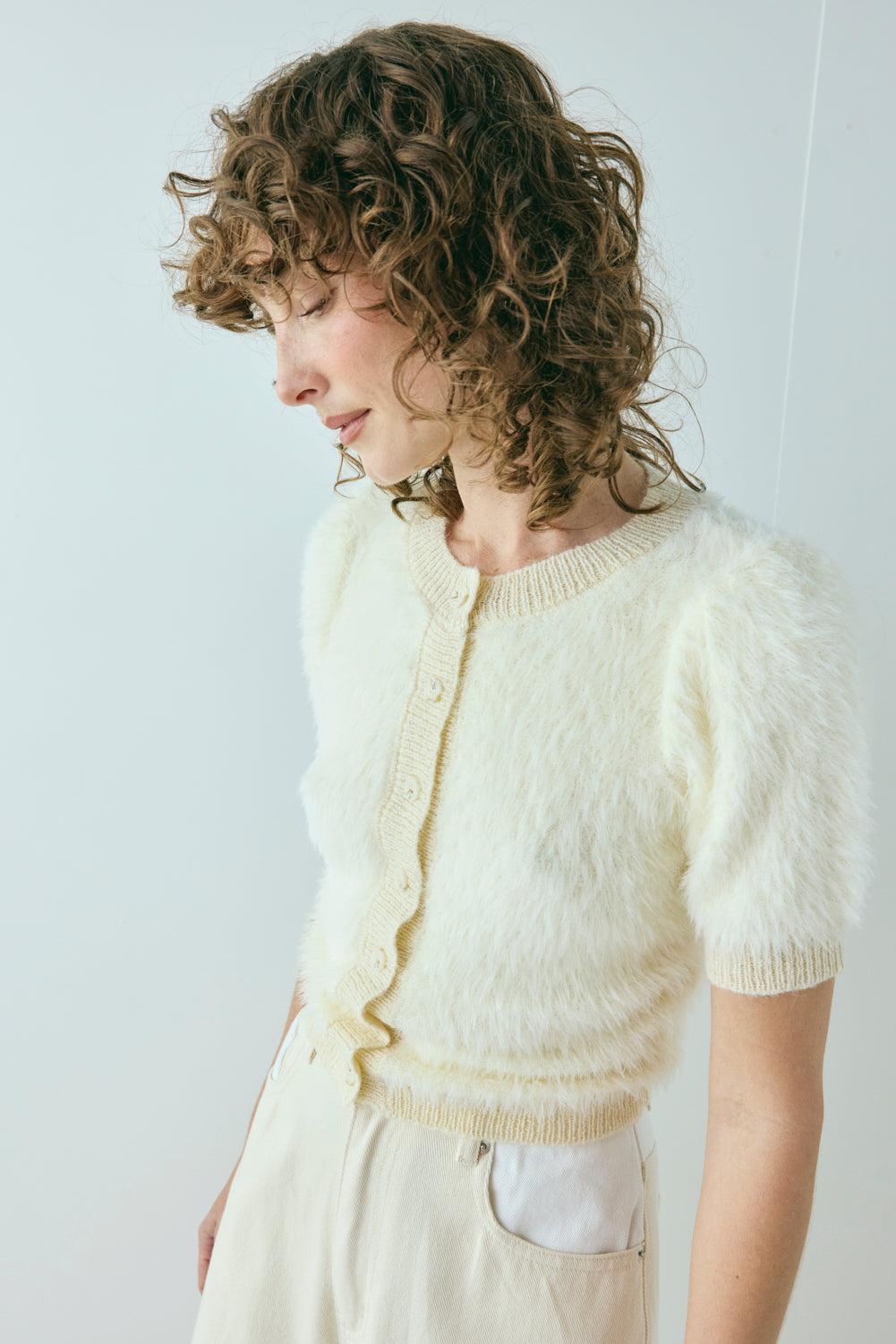 Tess Knit Top Cream Product Image