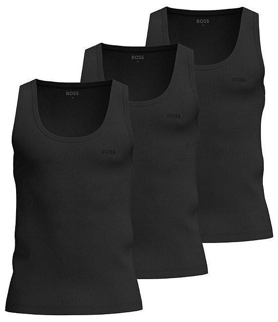Hugo Boss Crew Neck Rib Under Tank Tops 3-Pack Product Image
