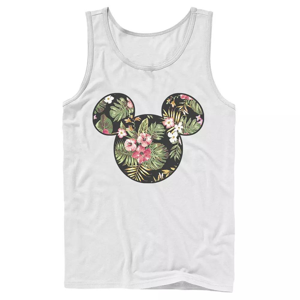 Disney's Mickey Mouse Men's Tropical Fill Tank Top, Size: Large, White Product Image