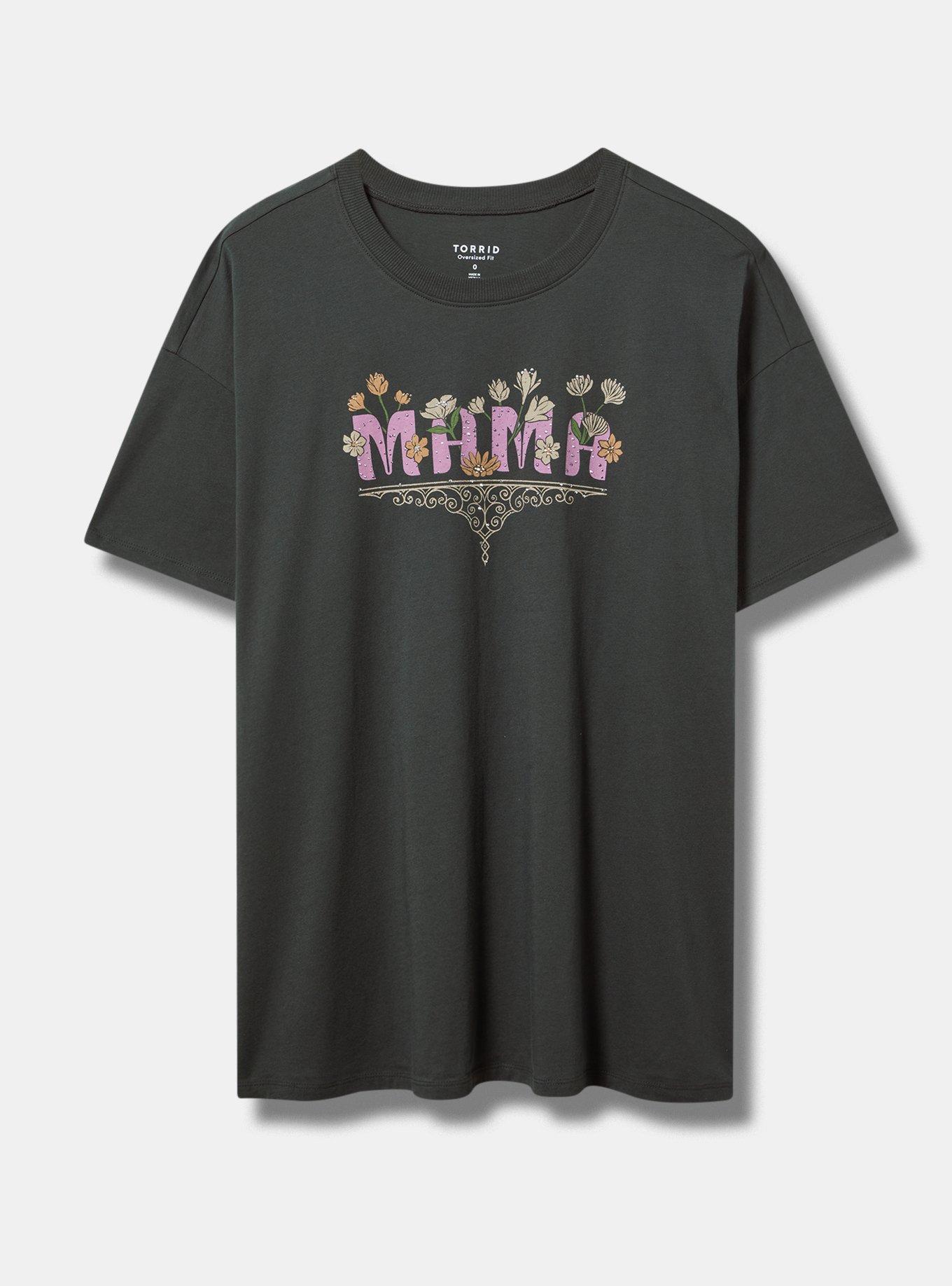 Mama Floral Oversized Heritage Jersey Tunic Tee Product Image