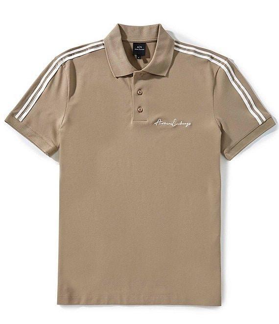 Armani Exchange Stretch Signature Logo Short Sleeve Polo Shirt Product Image