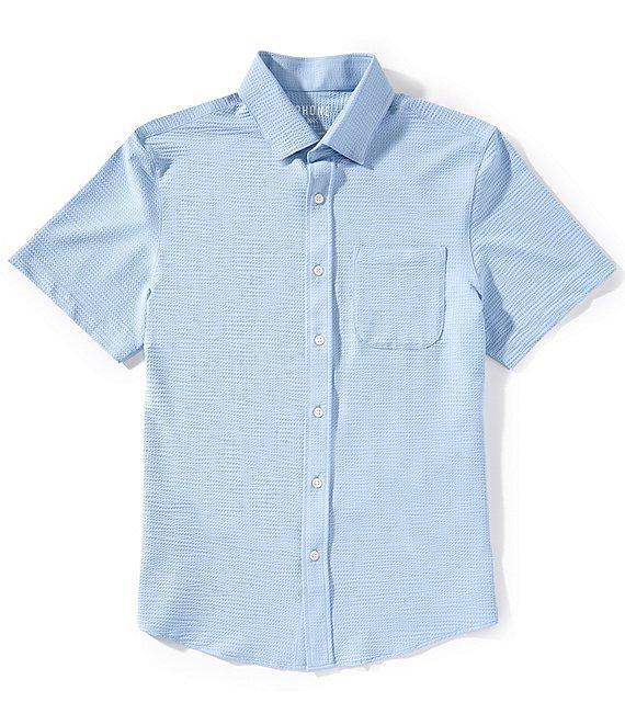 RHONE Commuter Seersucker Short Sleeve Woven Shirt Product Image