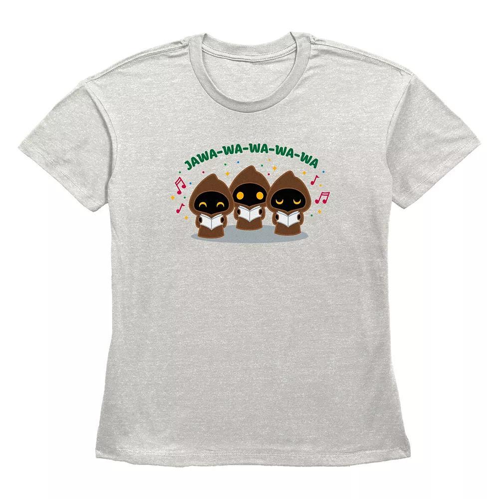Women's Star Wars Jawa Christmas Carolers Graphic Tee, Size: XL, Oatmeal Product Image