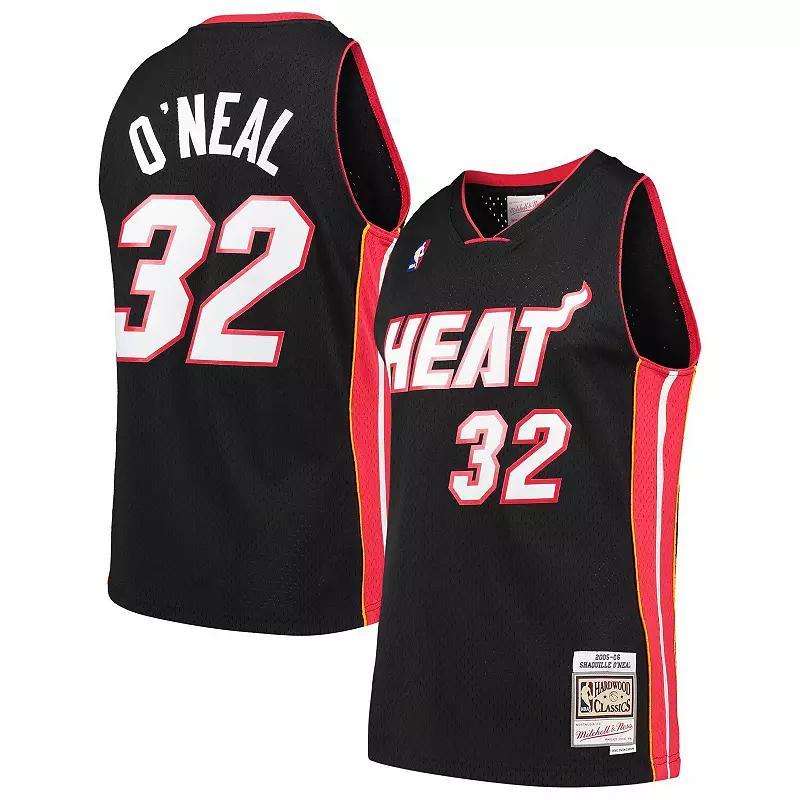 Mens Mitchell & Ness Shaquille ONeal Miami Heat Hardwood Classics Swingman Jersey Product Image