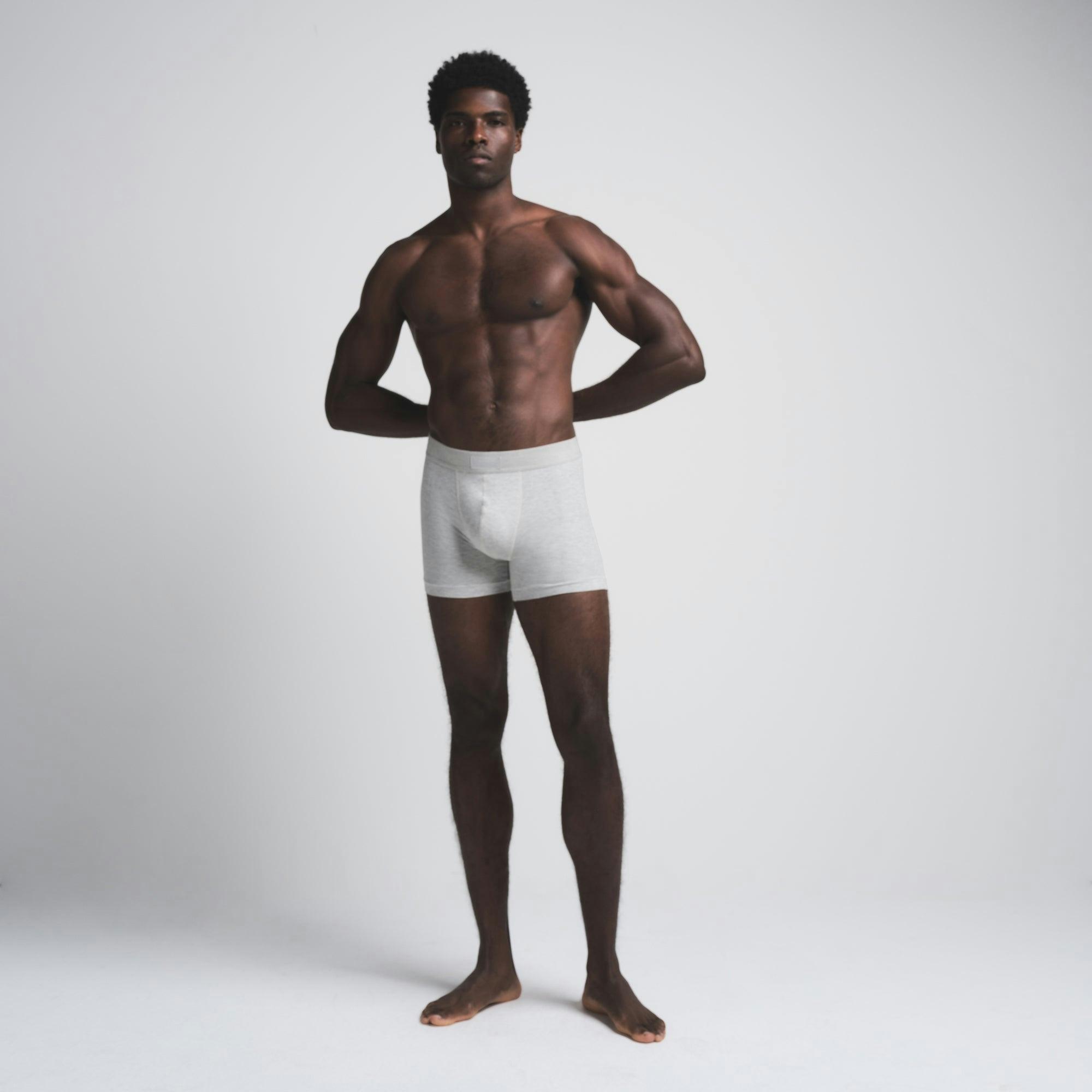 SKIMS COTTON MENS 3" BOXER BRIEF 5-PACK | HEATHER MULTI Product Image