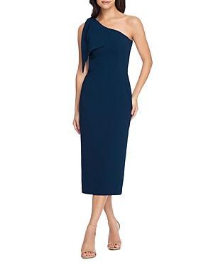 Dress the Population Tiffany One Shoulder Midi Dress Product Image